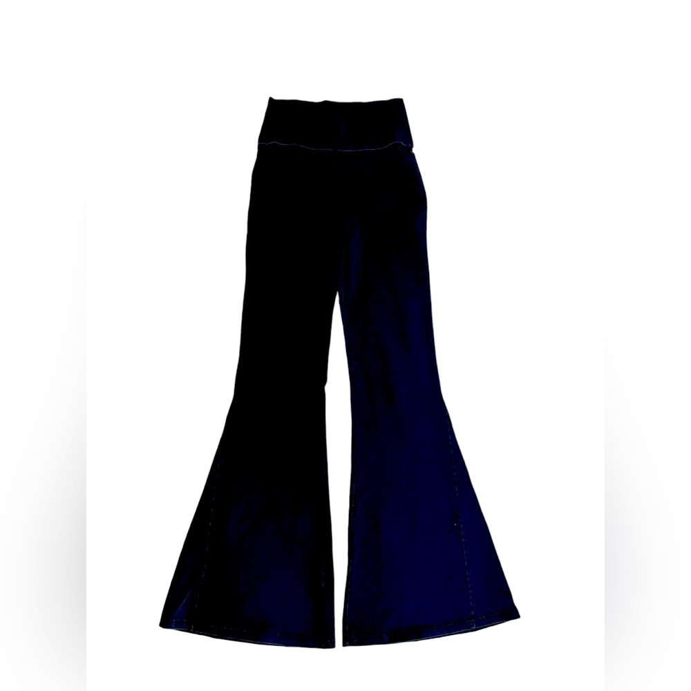 NEW Offline by Aerie Women's OG Super Flare Foldover Hi-rise Pants Black Sz Sm